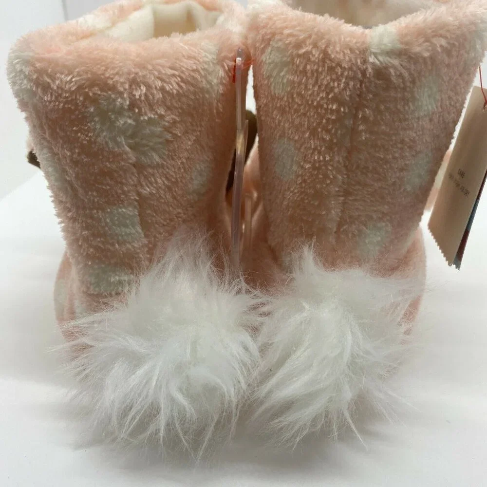 Cat & Jack Toddler Deer Boot Slippers-Pink-Size 4T-5T-NWT